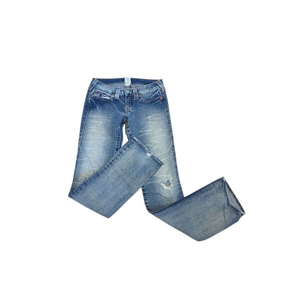 Vintage True Religion Low-Rise Jeans Johnny #112790 | 28 | Y2K USA Straight Leg - Picture 2 of 14